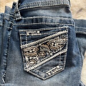 Grace Blue Jeans with Embroidery
